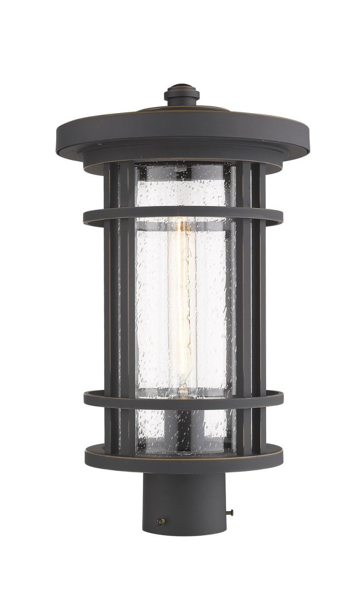 Tête de pôteau extérieure Jordan - Bronze huilé 10" by Z-Lite | Luminaires & cie
