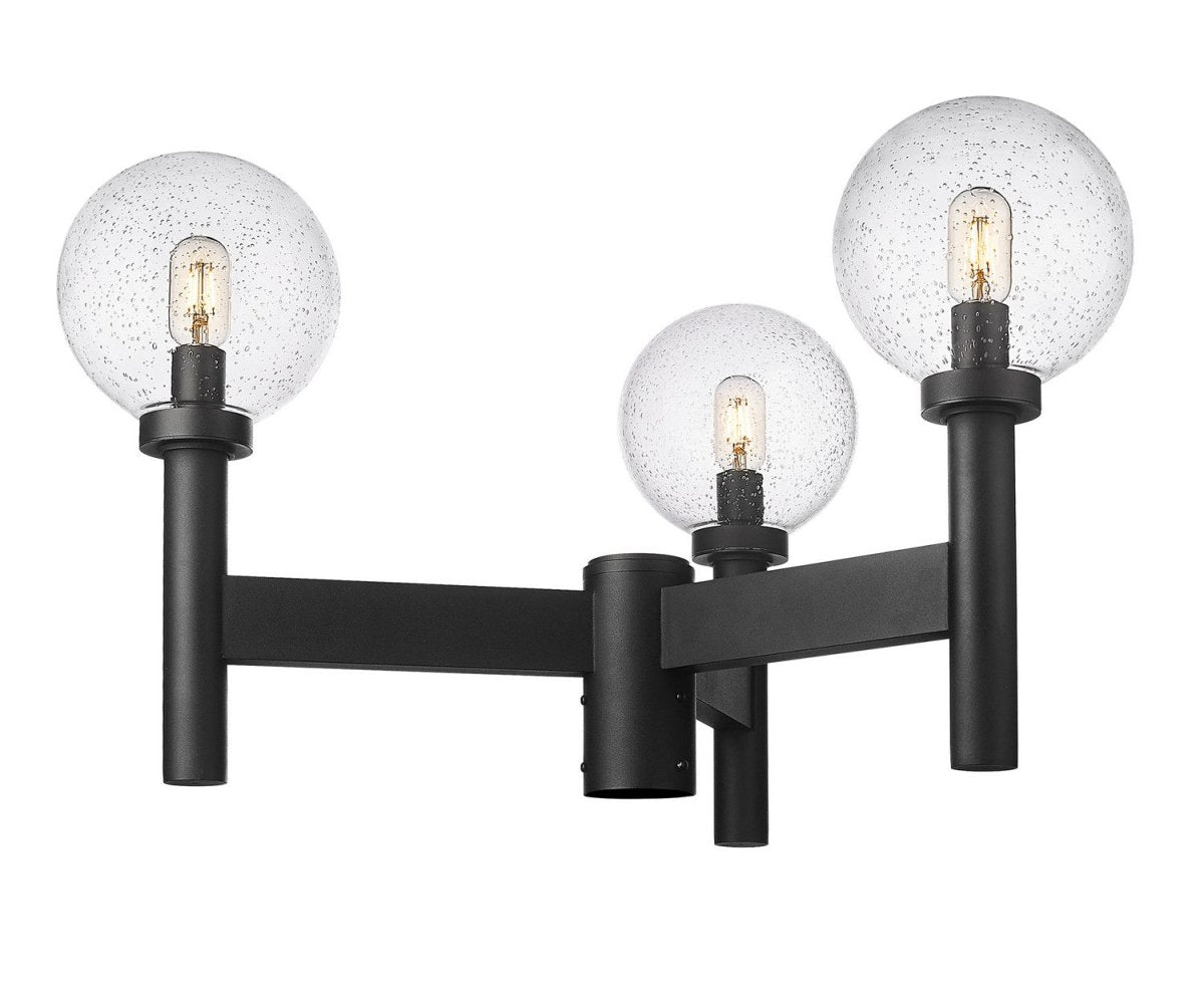 Tête de pôteau extérieure Laurent - Grené transparent 8" 11 1/2" by Z-Lite | Luminaires & cie