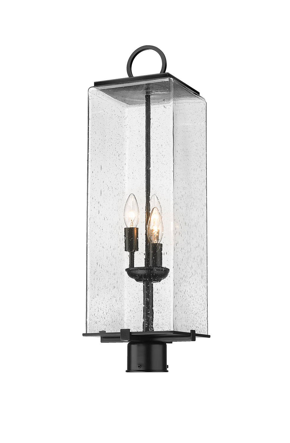 Tête de pôteau extérieure Sana Rond, Grené transparent, 8 1/4" – Z-Lite