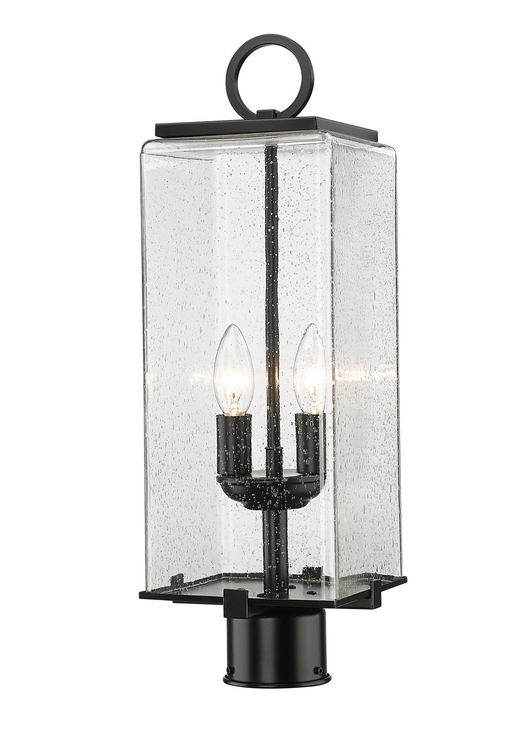 Tête de pôteau extérieure Sana Rond, Grené transparent, 7" – Z-Lite