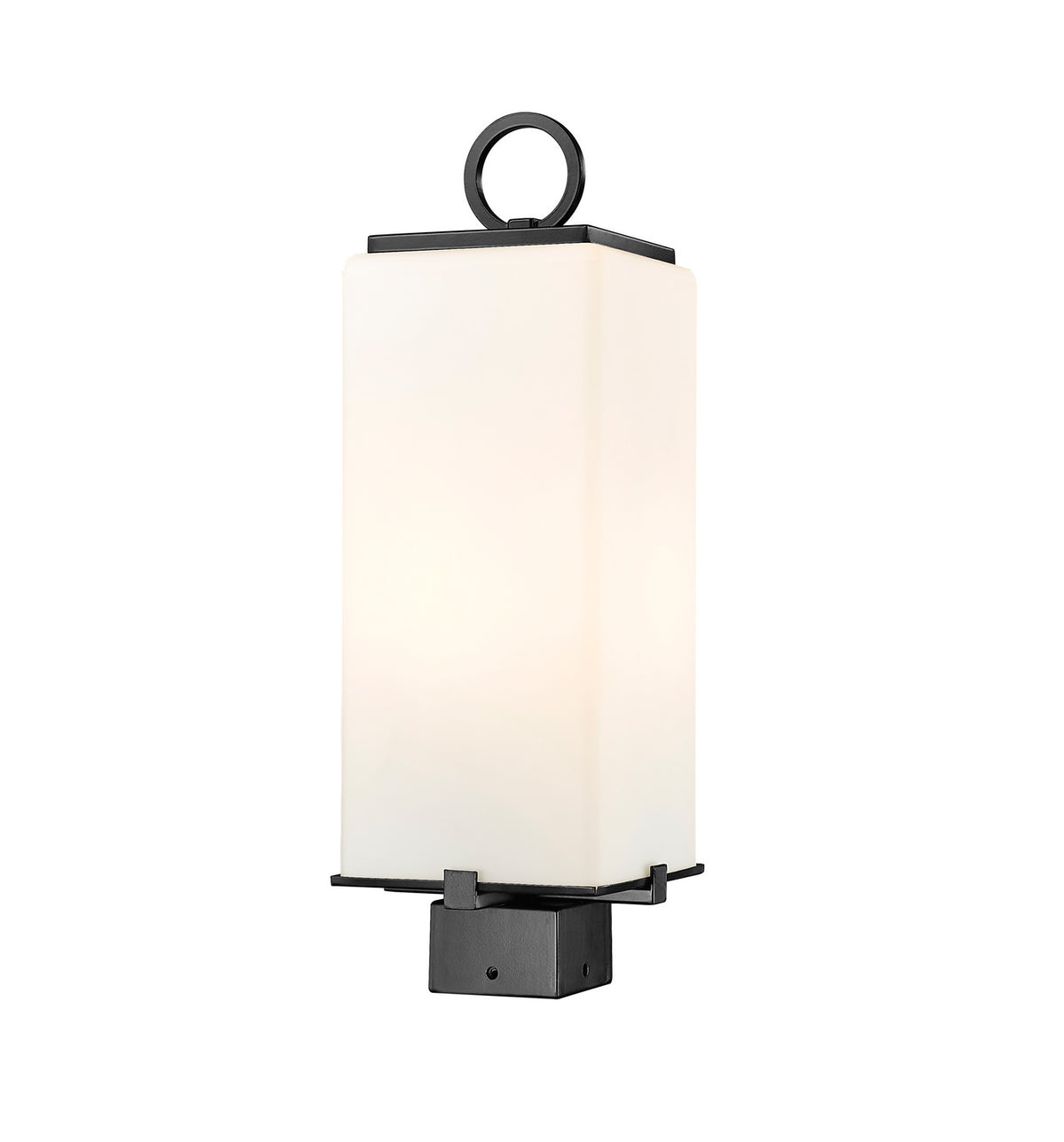Tête de pôteau extérieure Sana Carré, Opale blanc, 7" – Z-Lite