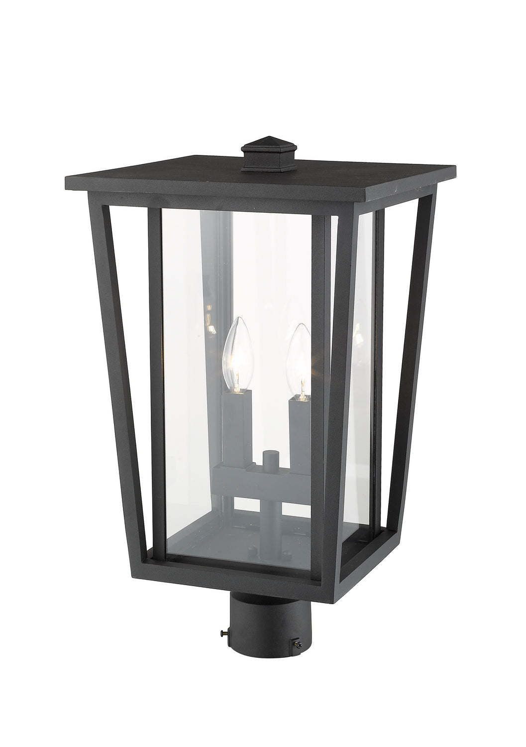 Tête de pôteau extérieure Seoul Rond, Noir, 11 1/4" – vue 4