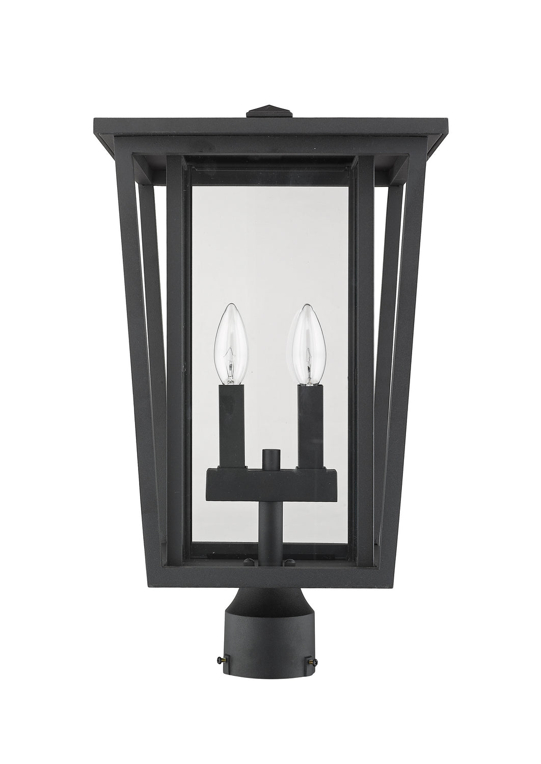 Tête de pôteau extérieure Seoul Rond, Noir, 11 1/4" – vue 5