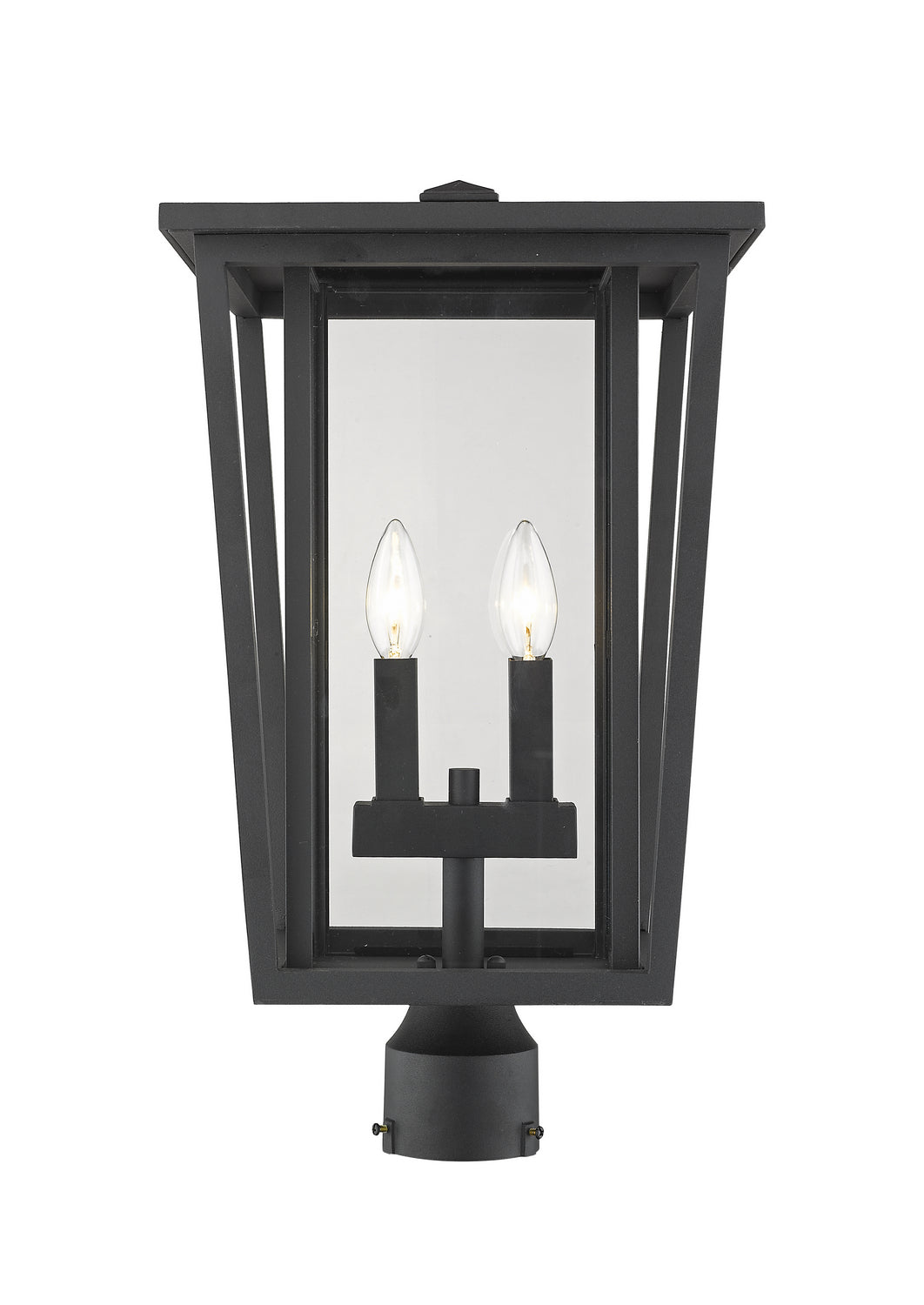 Tête de pôteau extérieure Seoul Rond, Noir, 11 1/4" – Z-Lite