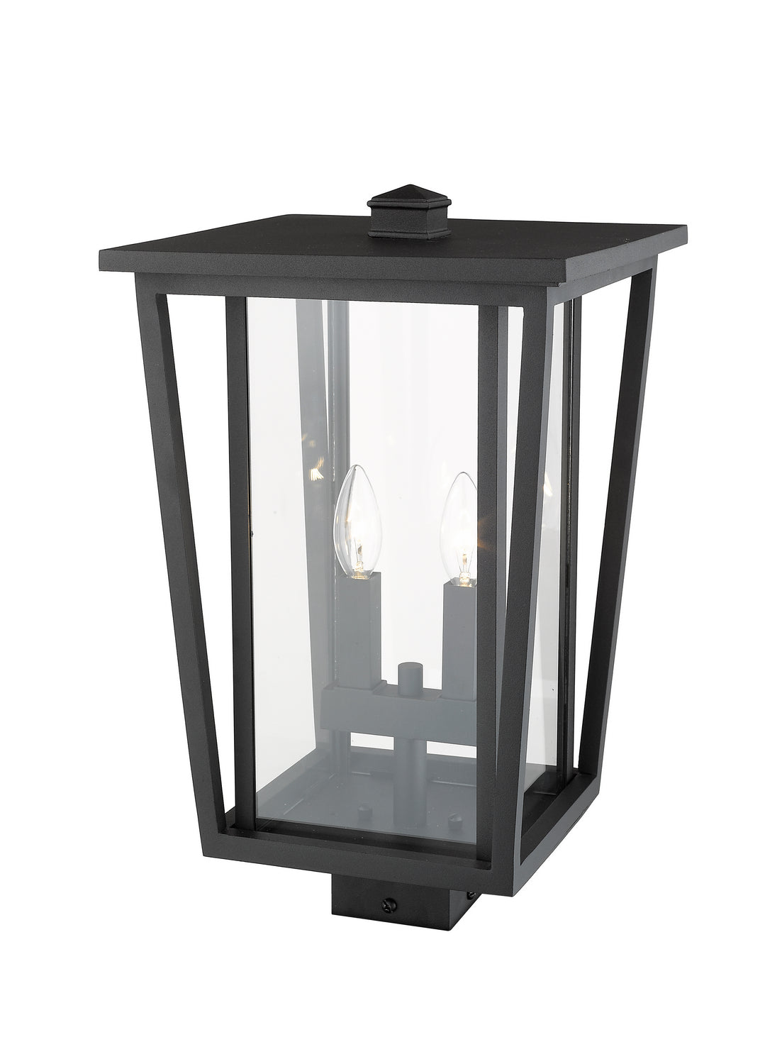 Tête de pôteau extérieure Seoul Carré, Noir, 11 1/4" – vue 3