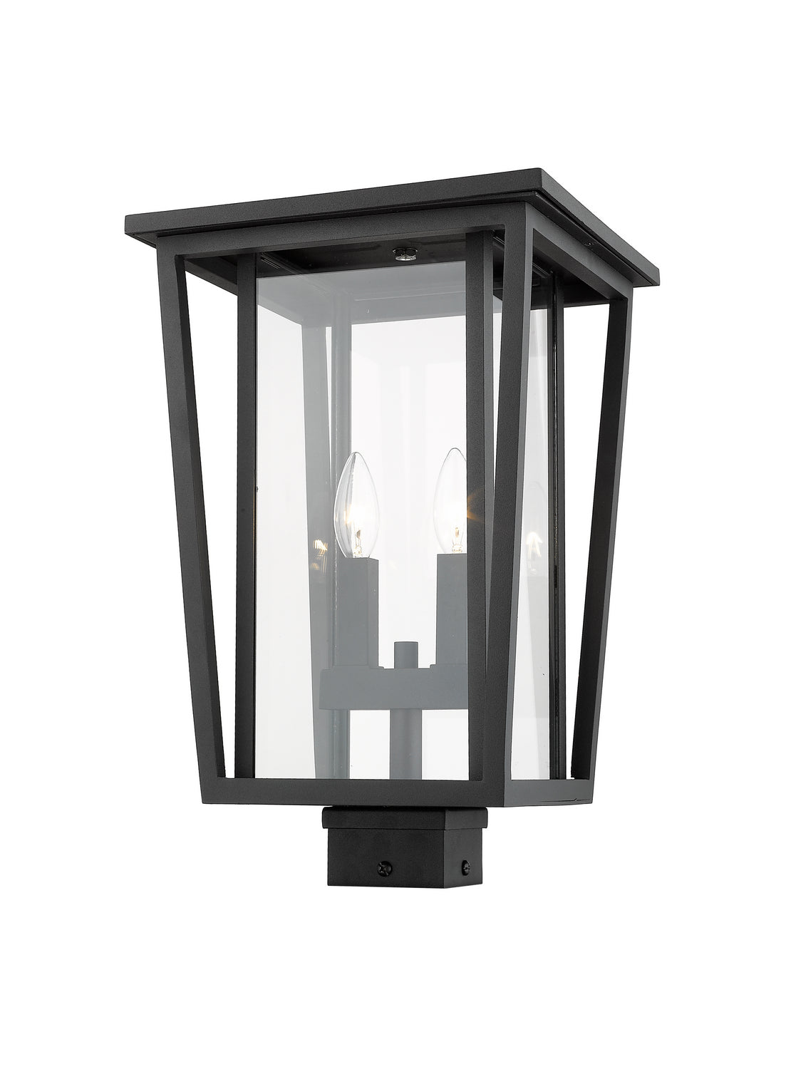 Tête de pôteau extérieure Seoul Carré, Noir, 11 1/4" – vue 4