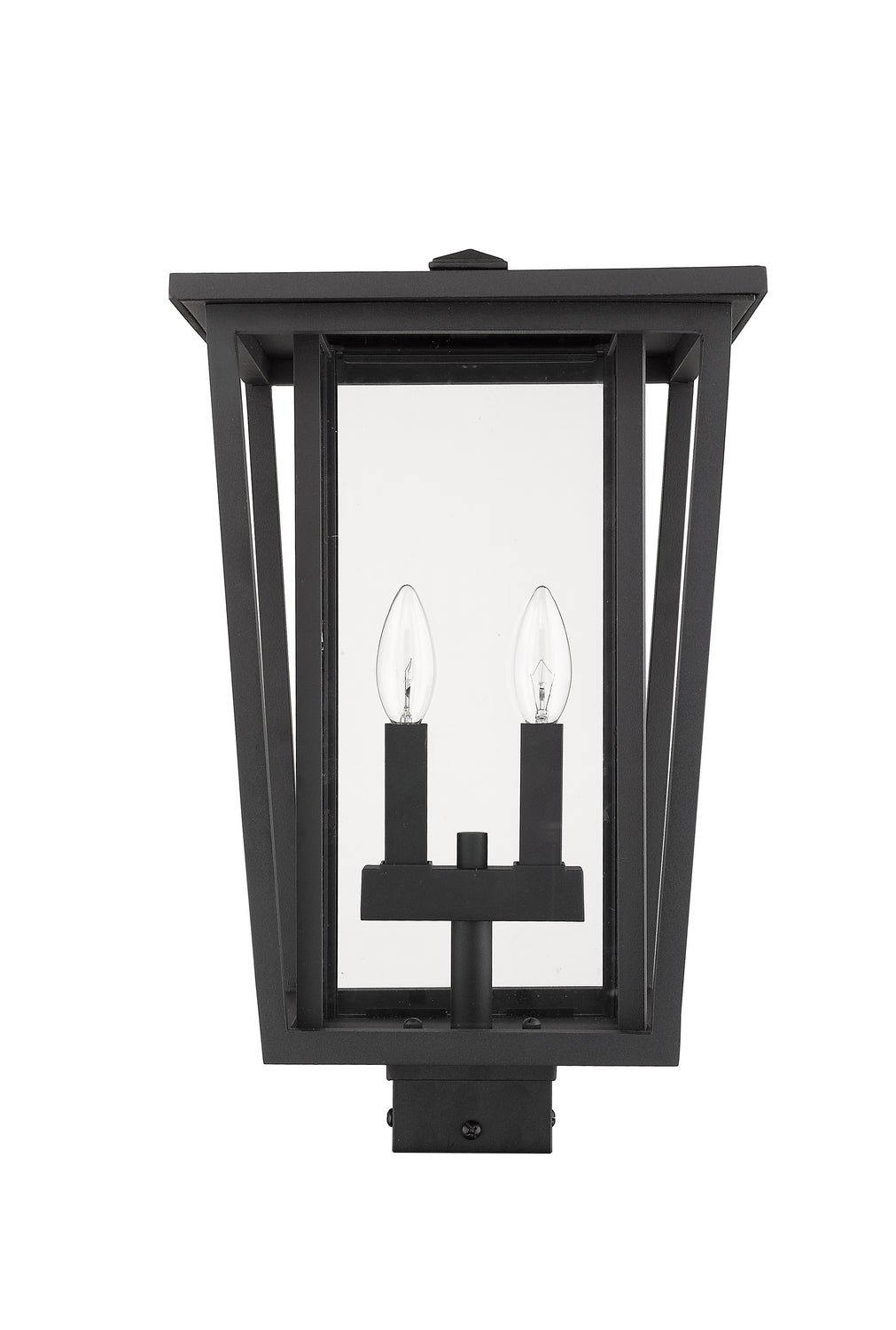 Tête de pôteau extérieure Seoul Carré, Noir, 11 1/4" – vue 5