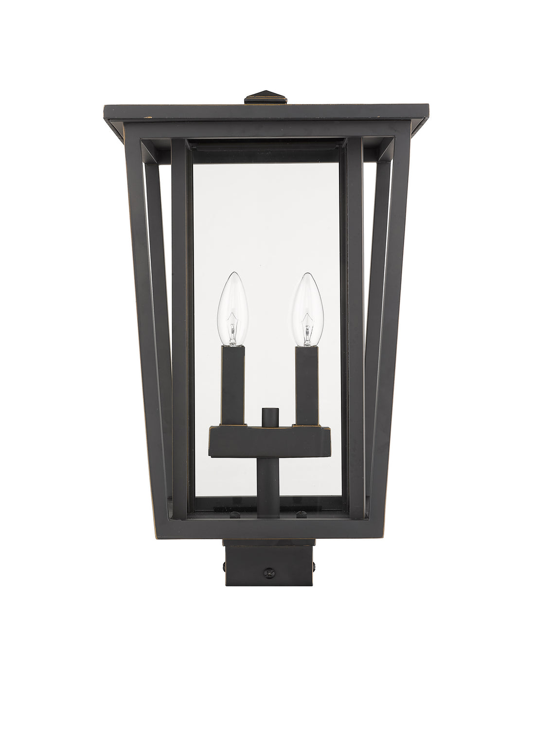 Tête de pôteau extérieure Seoul Carré, Bronze huilé, 11 1/4" – vue 5