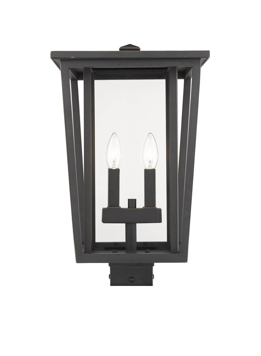 Tête de pôteau extérieure Seoul Carré, Bronze huilé, 11 1/4" – Z-Lite