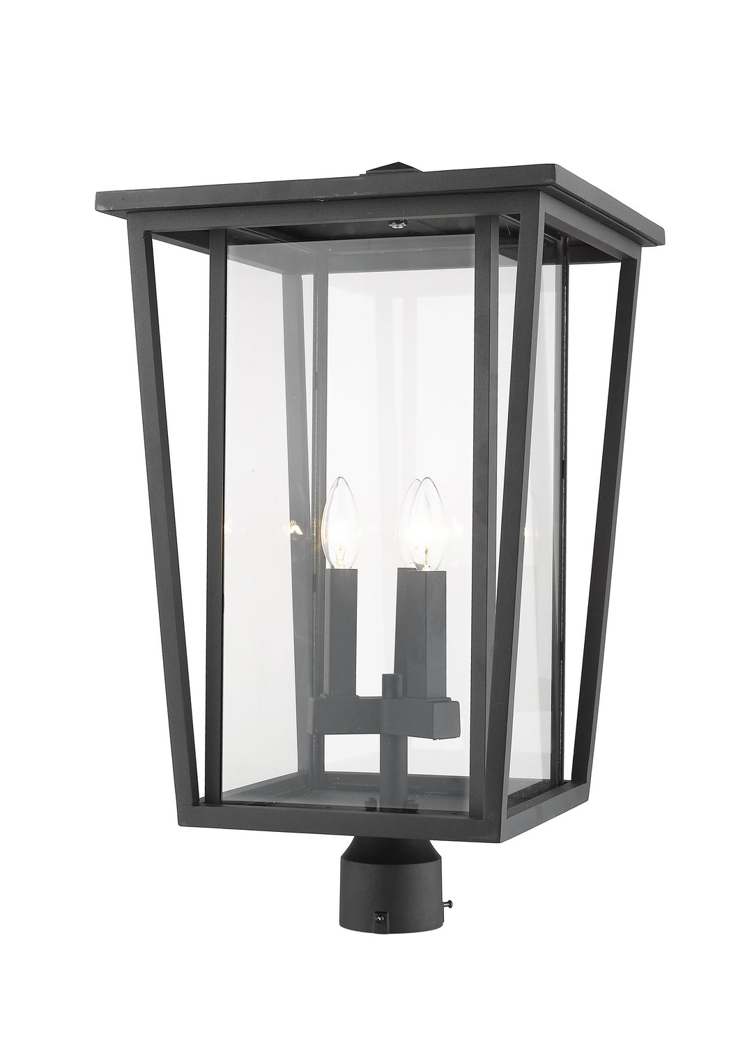 Tête de pôteau extérieure Seoul Rond, Noir, 14" – vue 2