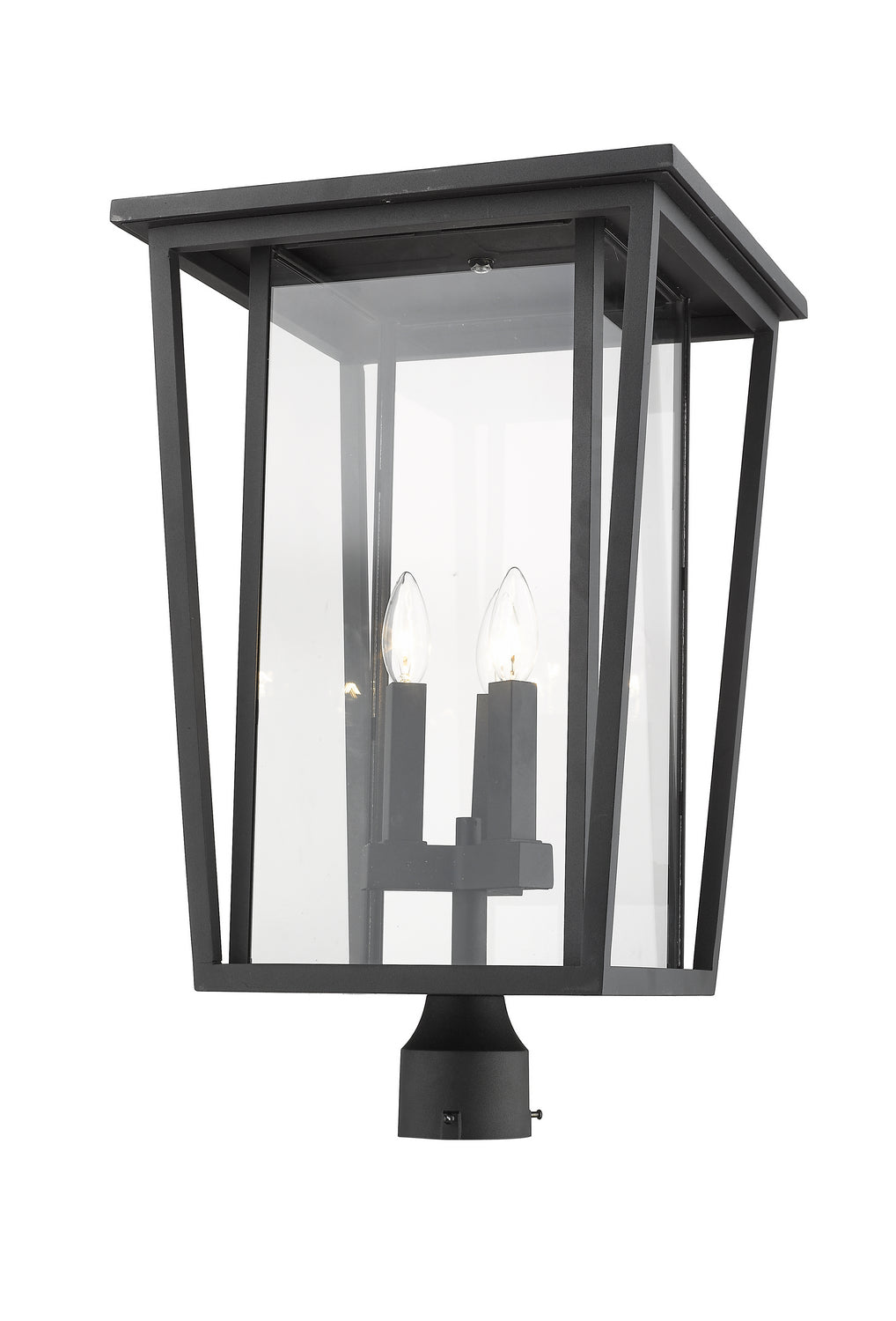 Tête de pôteau extérieure Seoul Rond, Noir, 14" – vue 4