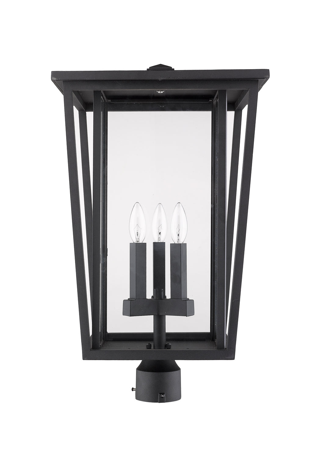 Tête de pôteau extérieure Seoul Rond, Noir, 14" – vue 5