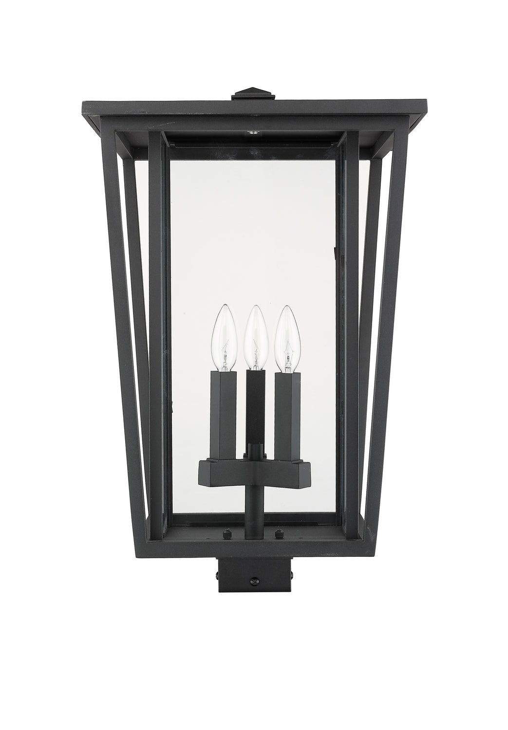 Tête de pôteau extérieure Seoul Carré, Noir, 14" – vue 5