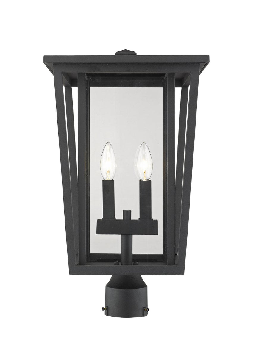 Tête de pôteau extérieure Seoul - Rond Noir 11 1/4" by Z-Lite | Luminaires & cie