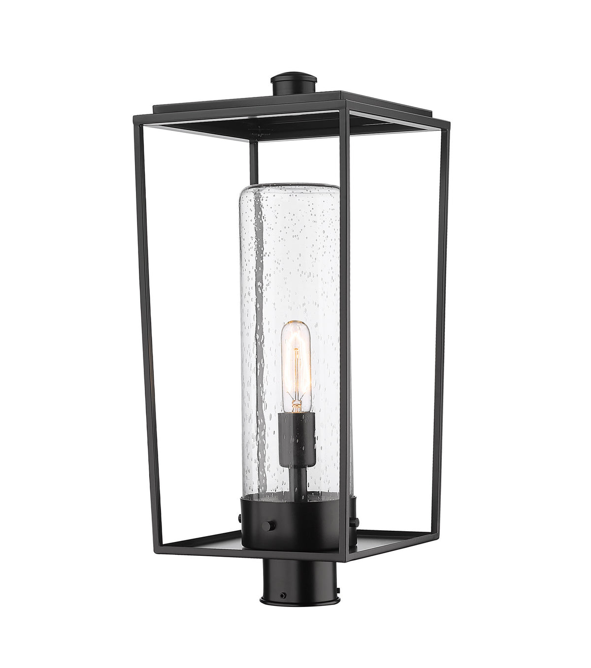 Tête de pôteau extérieure Sheridan Rond, 10", Grené transparent – Z-Lite