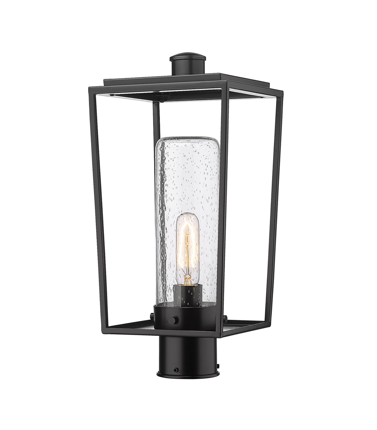 Tête de pôteau extérieure Sheridan Rond, 8", Grené transparent – Z-Lite