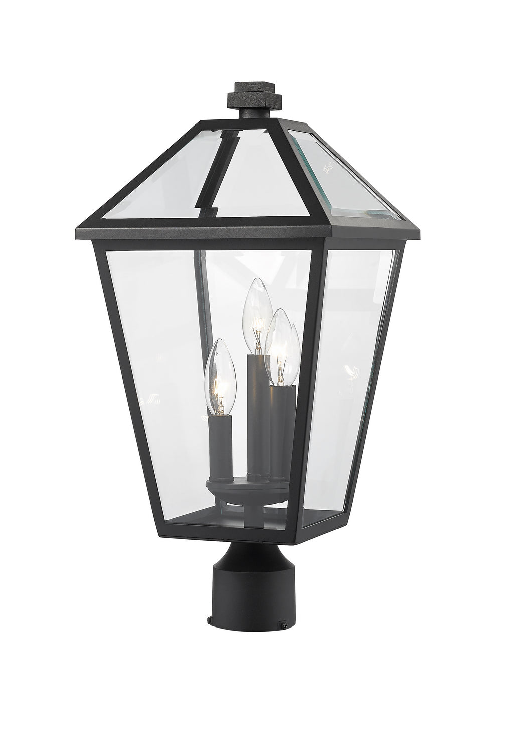 Tête de pôteau extérieure Talbot Rond, Noir, 10" – Z-Lite