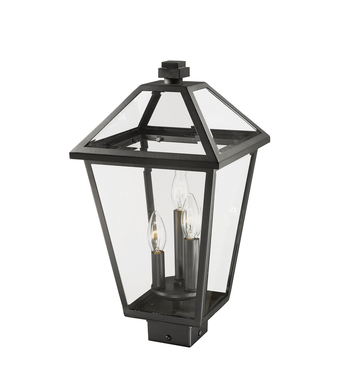 Tête de pôteau extérieure Talbot Carré, Noir, 10" – vue 3