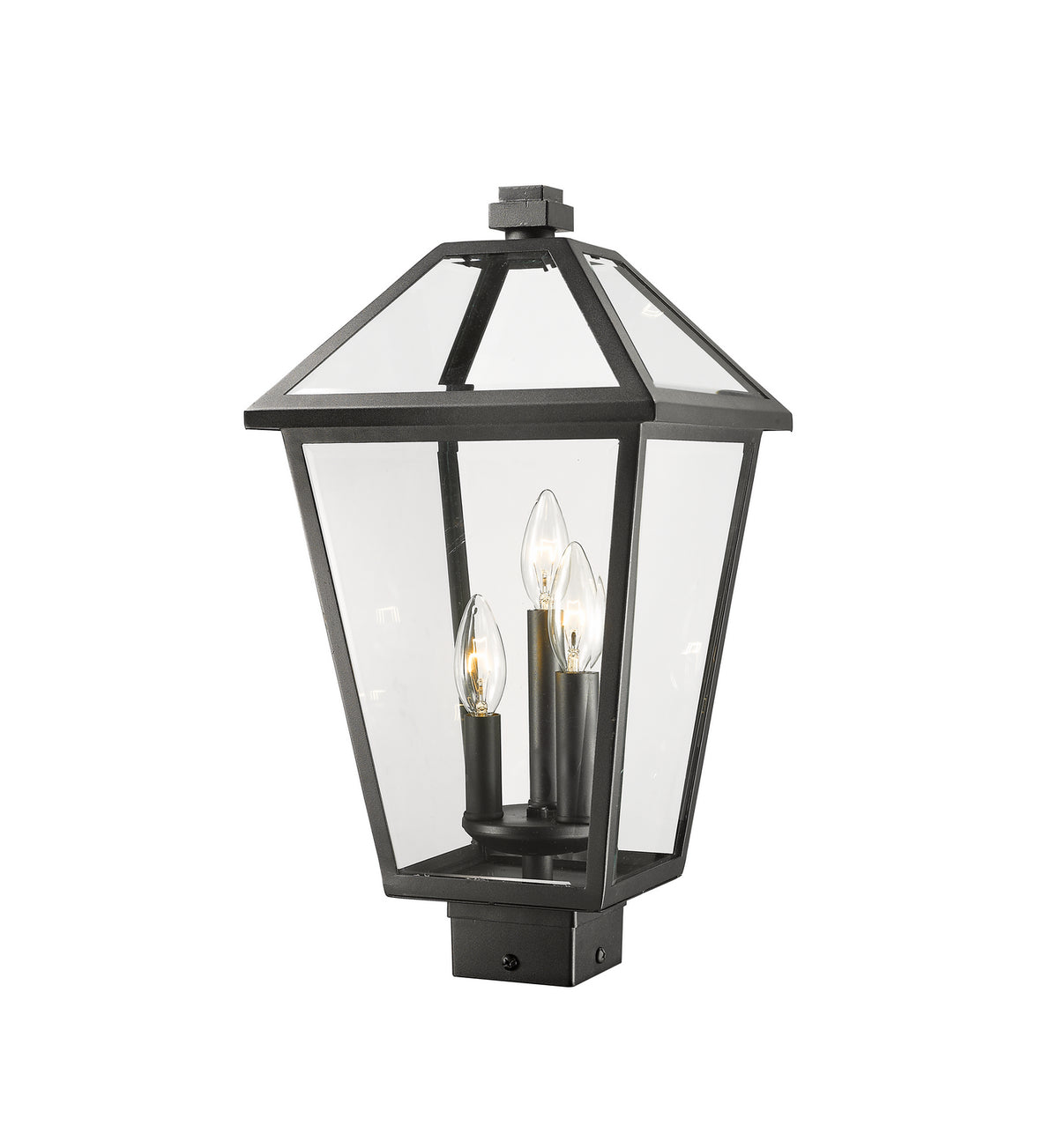 Tête de pôteau extérieure Talbot Carré, Noir, 10" – Z-Lite