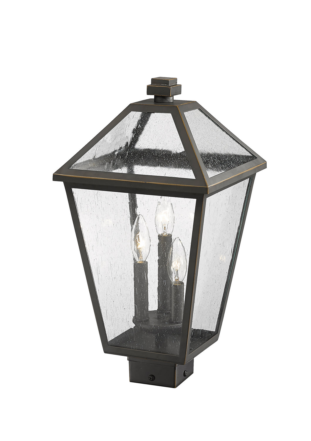 Tête de pôteau extérieure Talbot Carré, Bronze huilé, 10" – vue 3