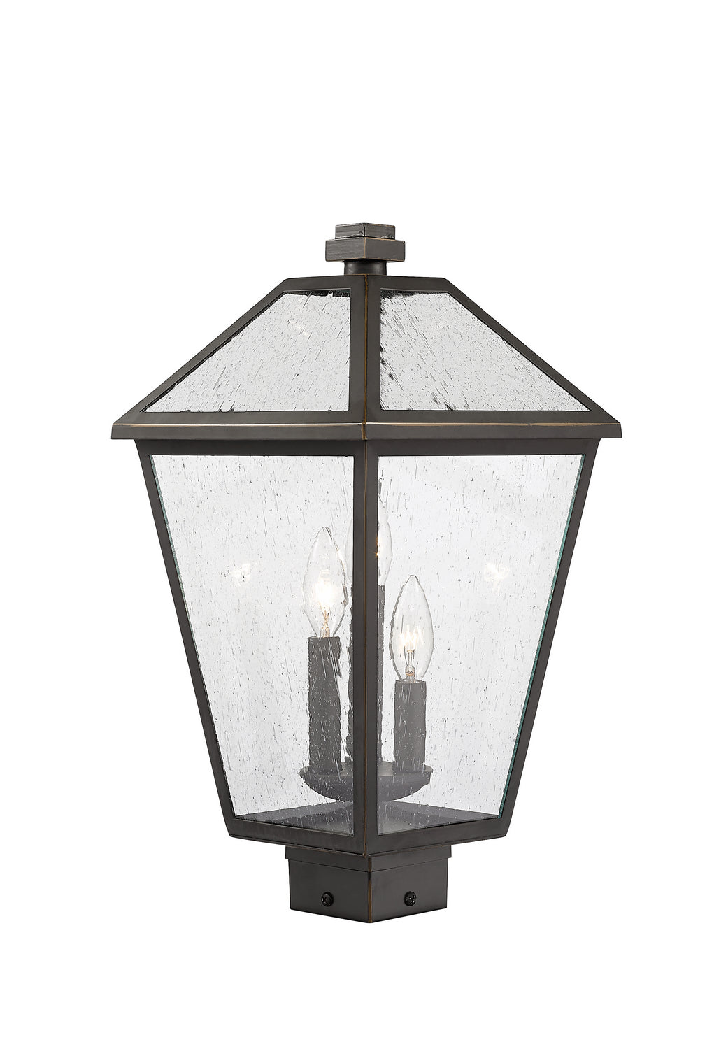 Tête de pôteau extérieure Talbot Carré, Bronze huilé, 10" – vue 4