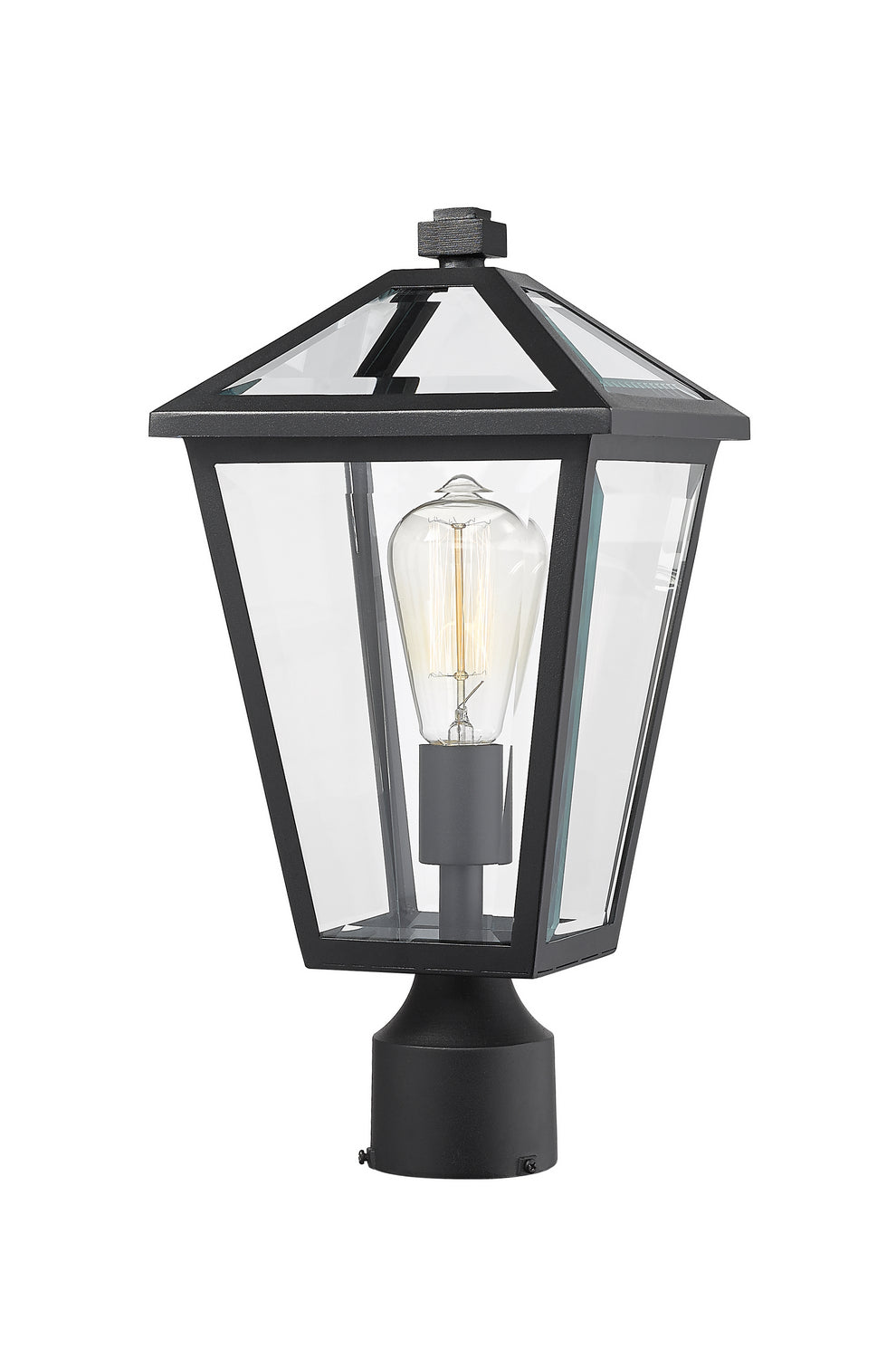 Tête de pôteau extérieure Talbot Rond, Noir, 8 1/4" – Z-Lite