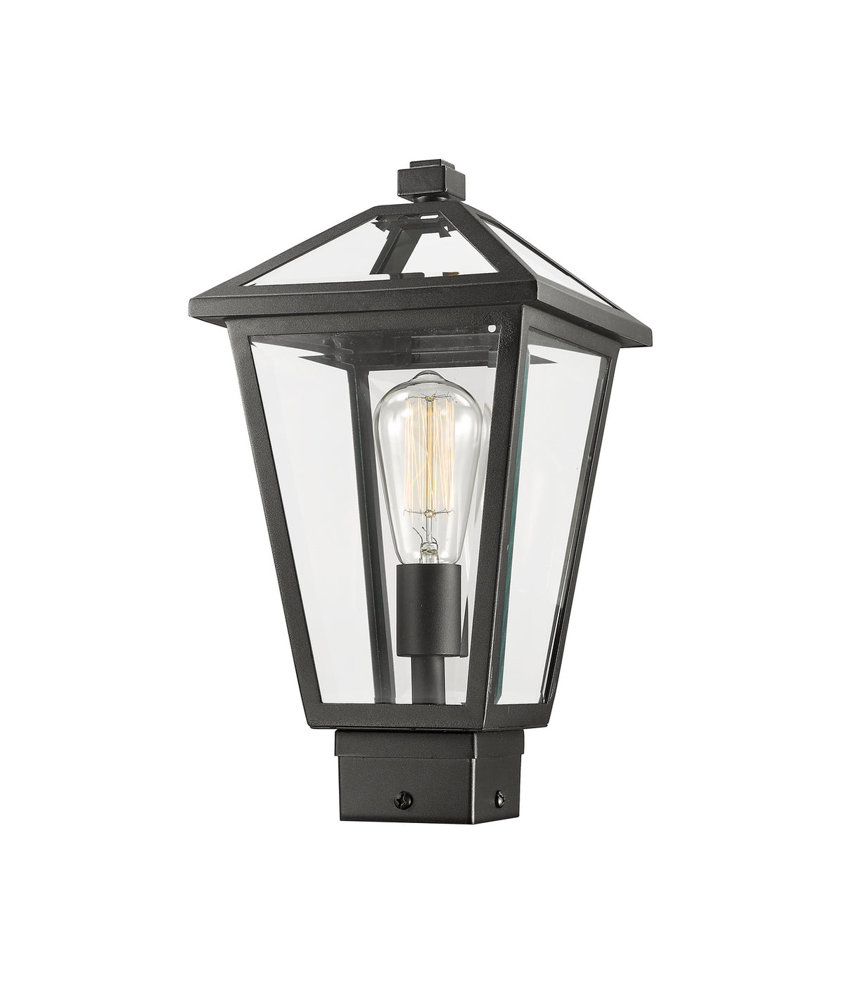 Tête de pôteau extérieure Talbot Carré, Noir, 8 1/4" – vue 2