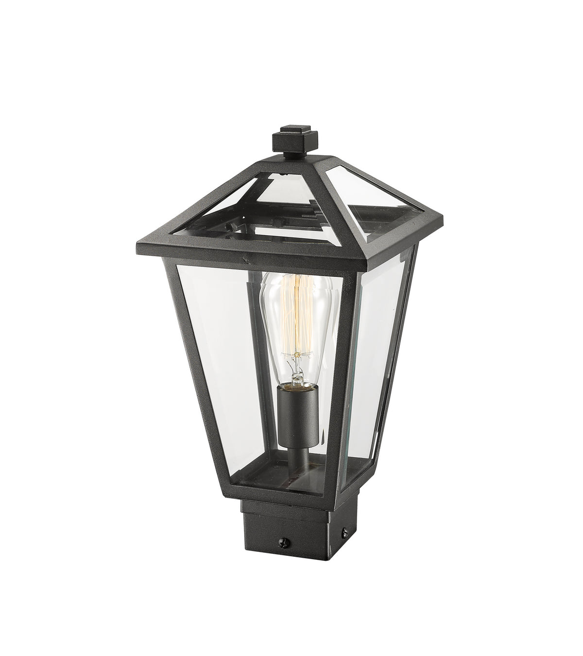 Tête de pôteau extérieure Talbot Carré, Noir, 8 1/4" – vue 3
