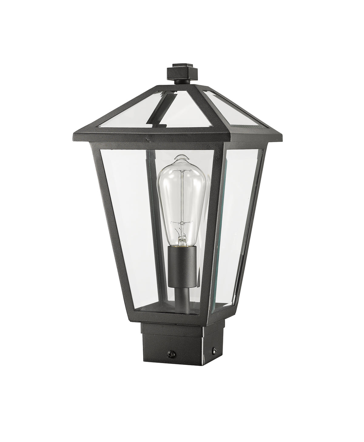 Tête de pôteau extérieure Talbot Carré, Noir, 8 1/4" – vue 5