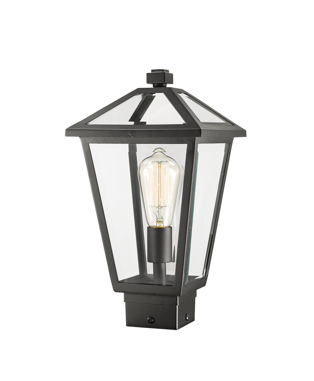 Tête de pôteau extérieure Talbot Carré, Noir, 8 1/4" – Z-Lite
