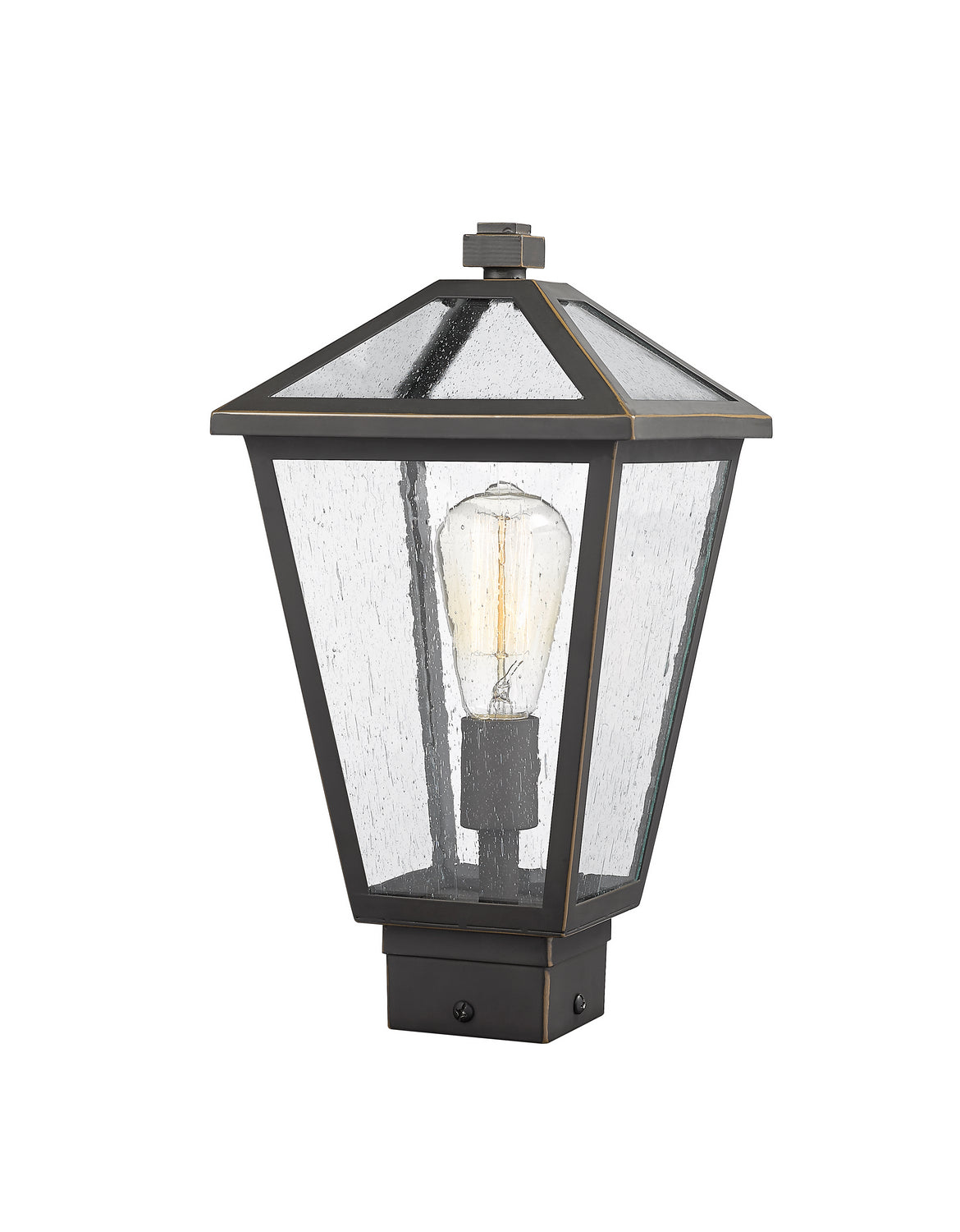 Tête de pôteau extérieure Talbot Carré, Bronze huilé, 8 1/4" – Z-Lite