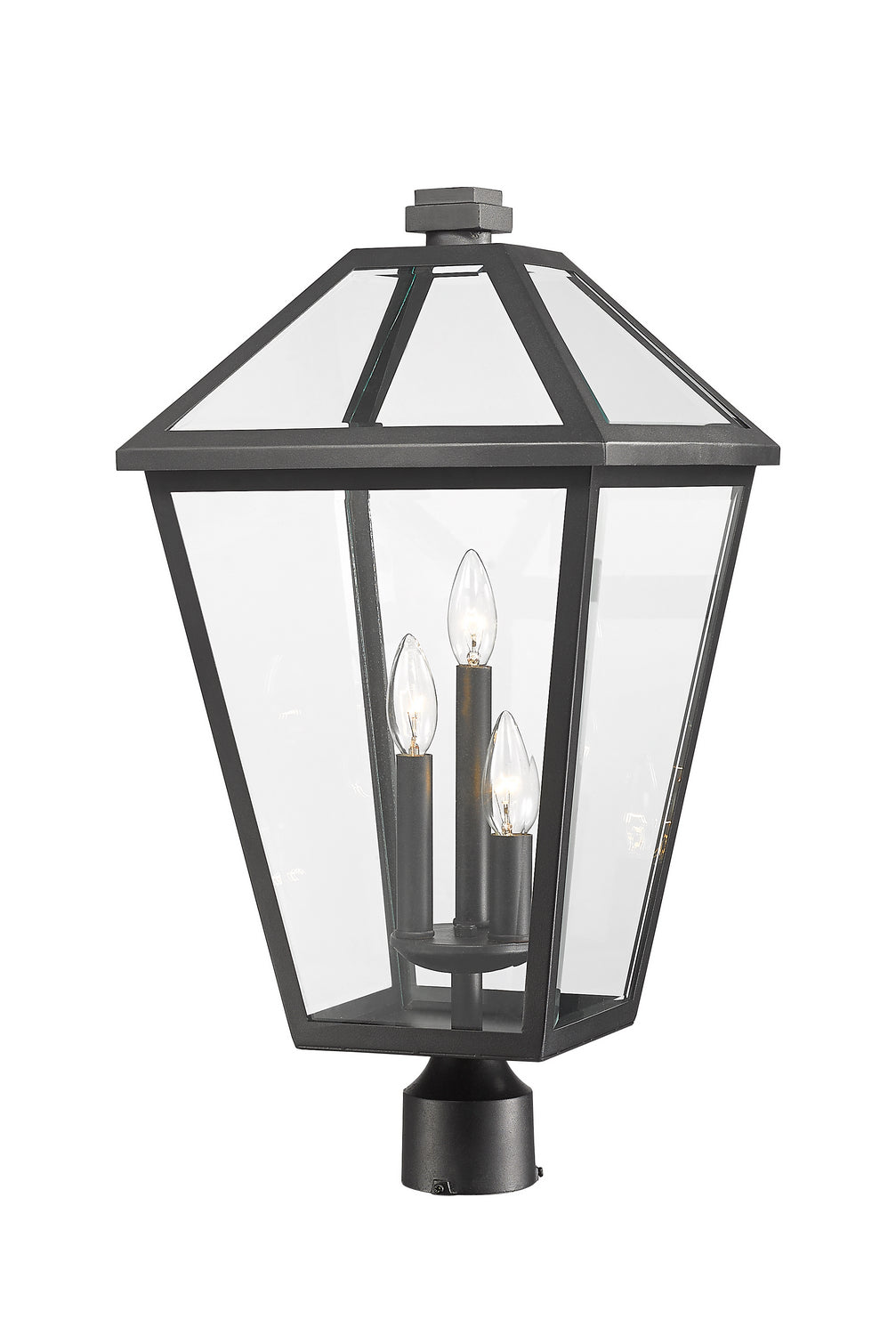 Tête de pôteau extérieure Talbot Rond, Noir, 12 1/4" – Z-Lite