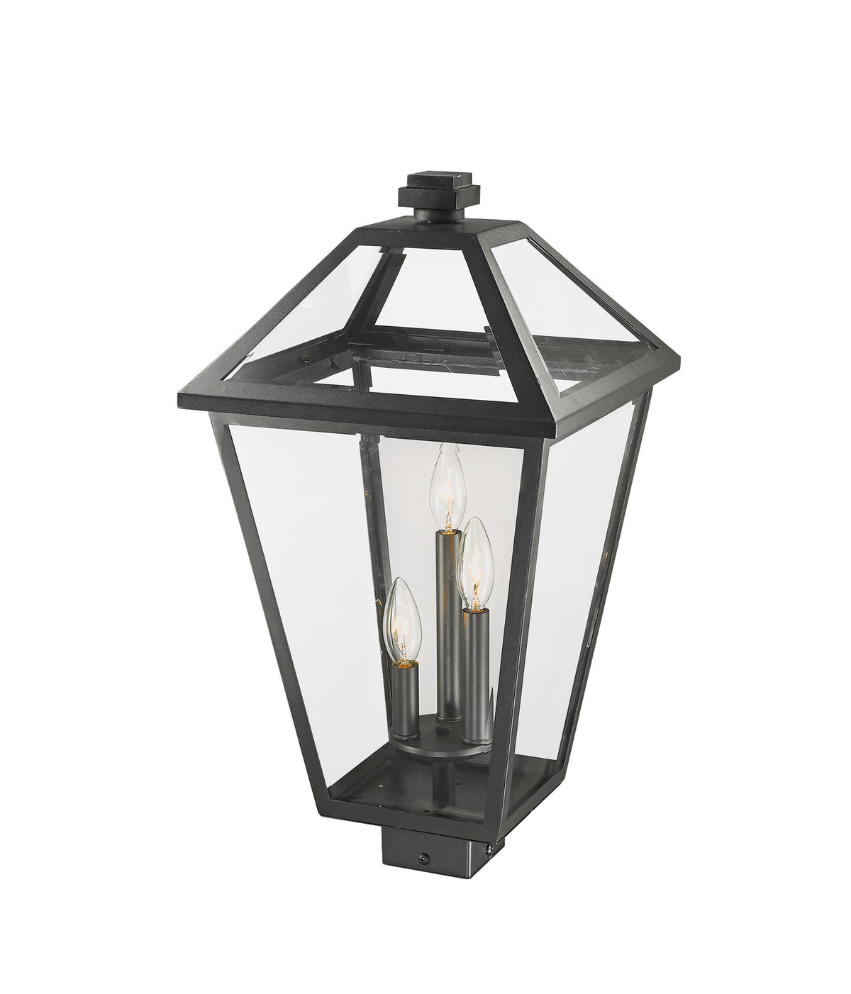 Tête de pôteau extérieure Talbot Carré, Noir, 12 1/4" – vue 3