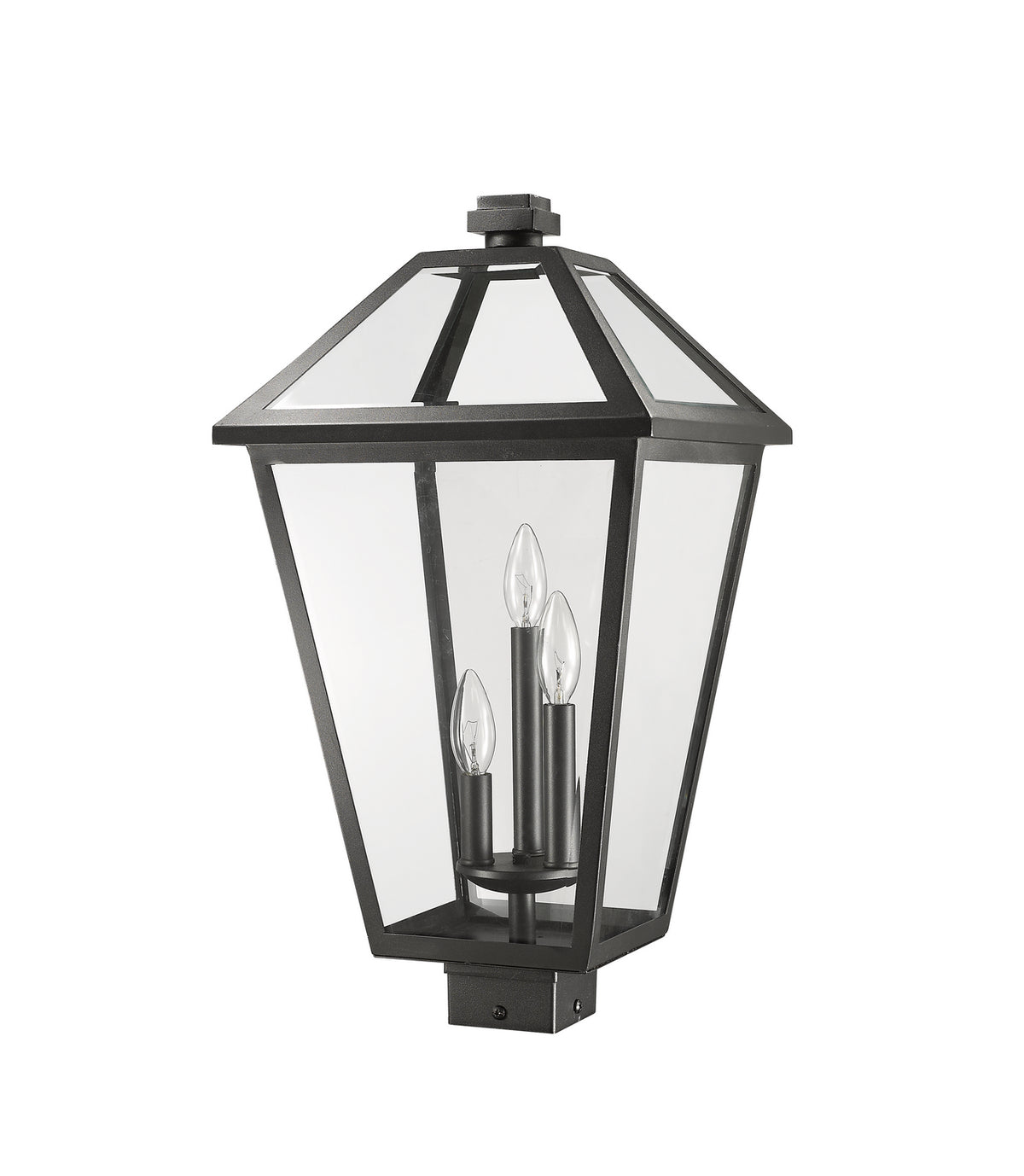 Tête de pôteau extérieure Talbot Carré, Noir, 12 1/4" – vue 5