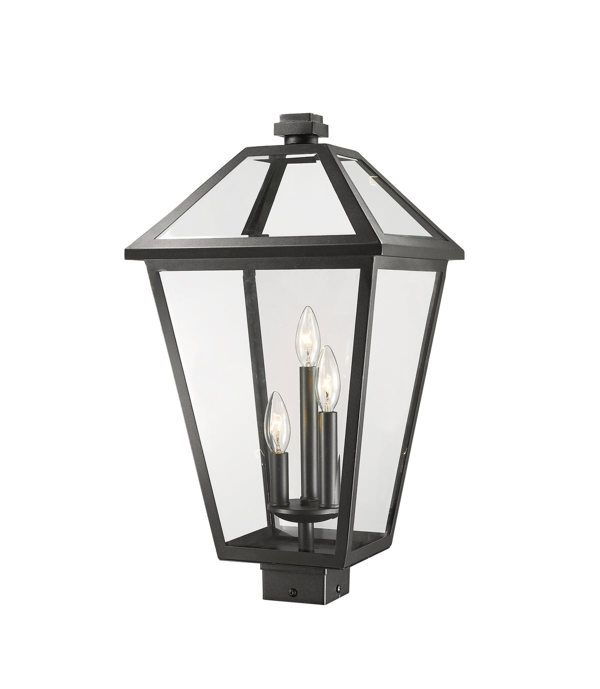 Tête de pôteau extérieure Talbot Carré, Noir, 12 1/4" – Z-Lite