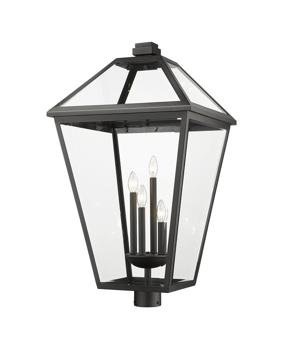 Tête de pôteau extérieure Talbot Rond, Noir, 19 1/2" – Z-Lite
