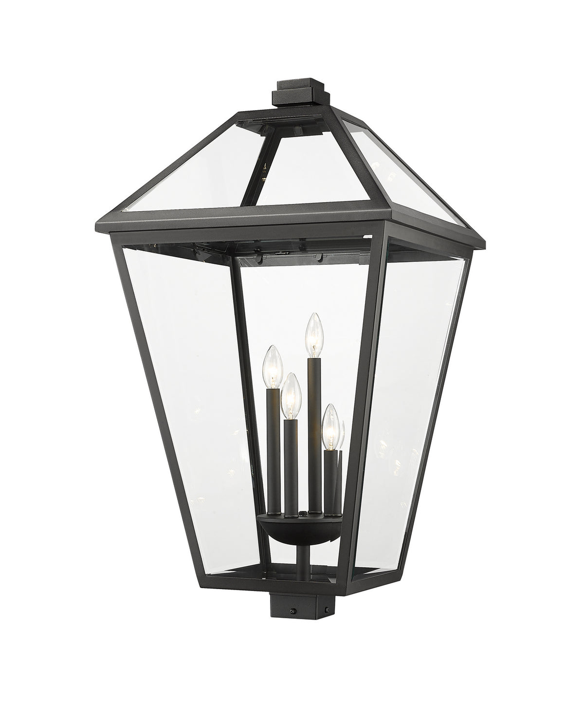 Tête de pôteau extérieure Talbot Carré, Noir, 19 1/2" – Z-Lite