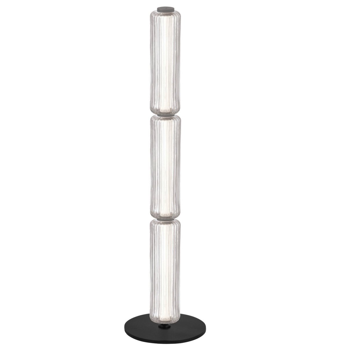 Torchère Ramona - Transparent / Noir mat by Dainolite | Luminaires & cie