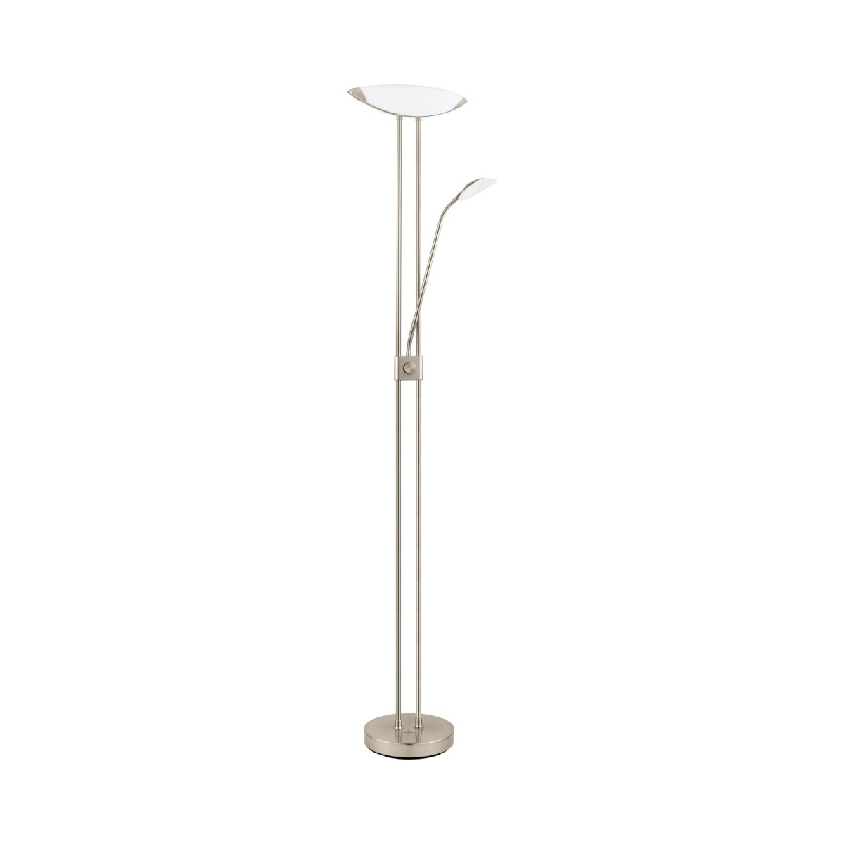 Torchiere liseuse Baya 1 - Nickel mat by Eglo | Luminaires & cie