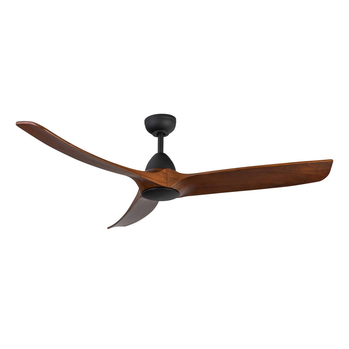 Ventilateur de plafond Baylor Noir mat / Noyer foncé, No – vue 3