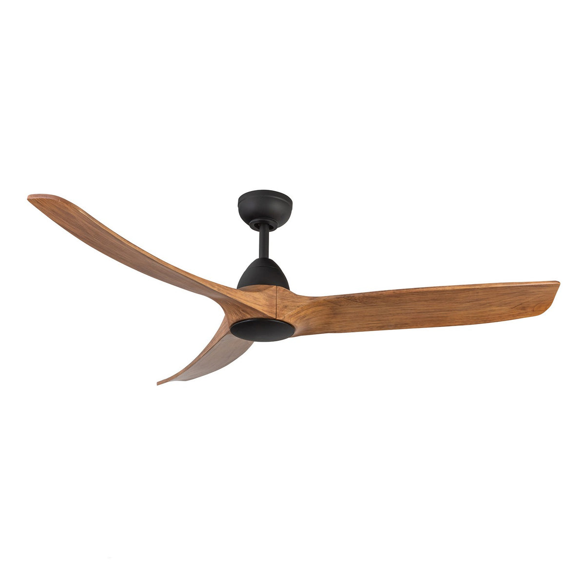 Ventilateur de plafond Baylor Noir mat / Bois naturel, No – vue 3