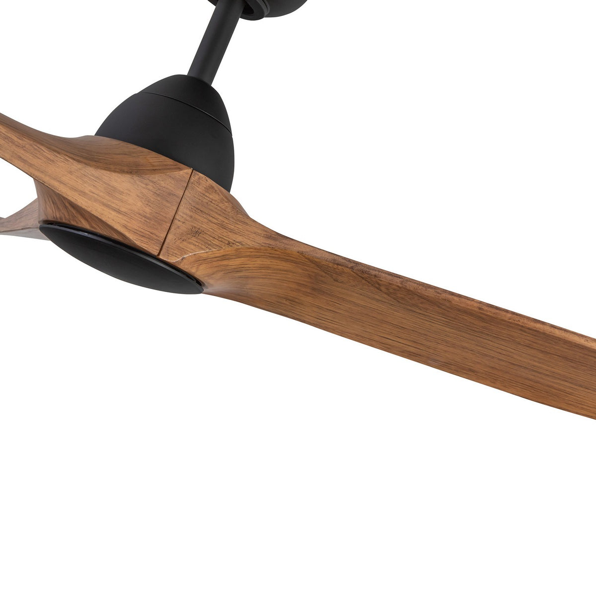 Ventilateur de plafond Baylor Noir mat / Bois naturel, No – vue 4