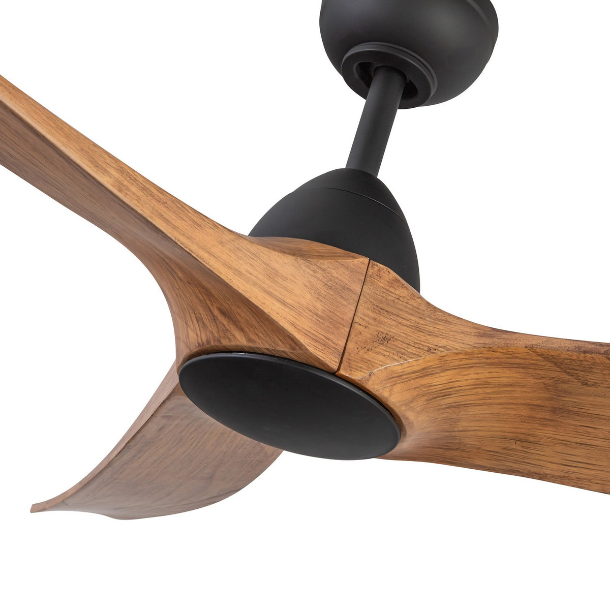 Ventilateur de plafond Baylor Noir mat / Bois naturel, No – vue 5