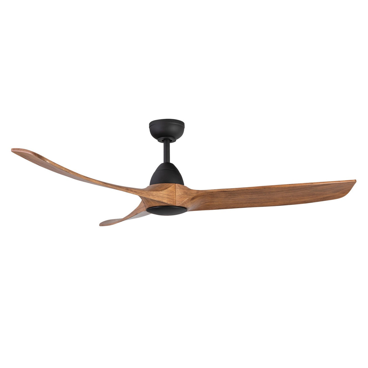 Ventilateur de plafond Baylor Noir mat / Bois naturel, No – Kuzco Lighting