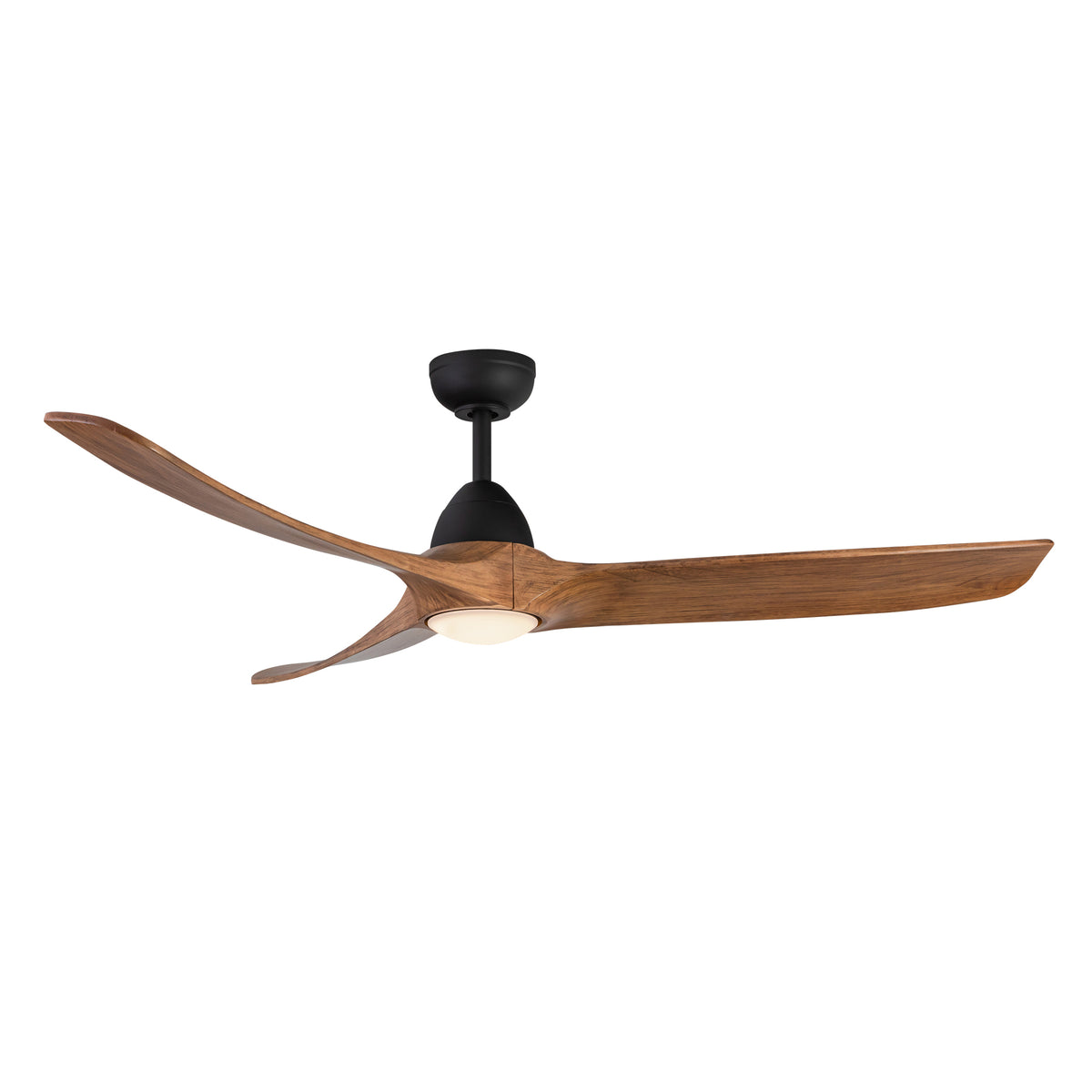 Ventilateur de plafond Baylor Noir mat / Bois naturel, Yes – Kuzco Lighting