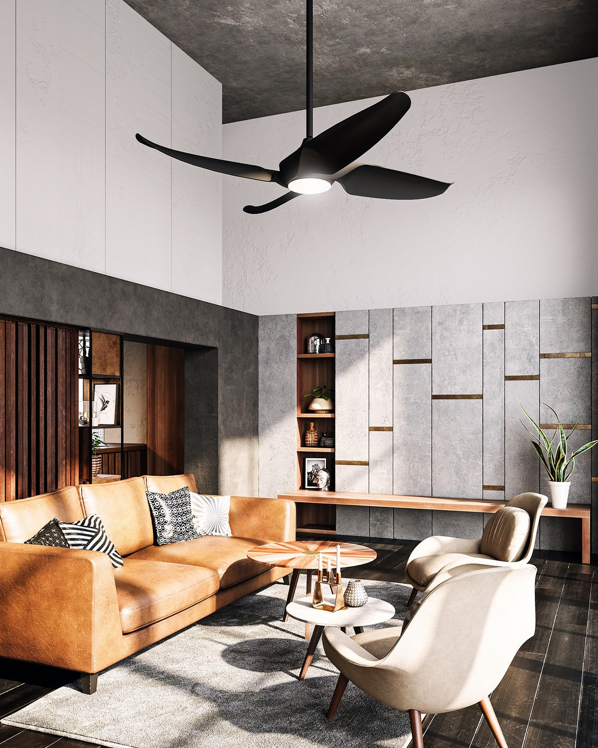 Ventilateur de plafond Coronado Noir, 55 5/8" – vue 6