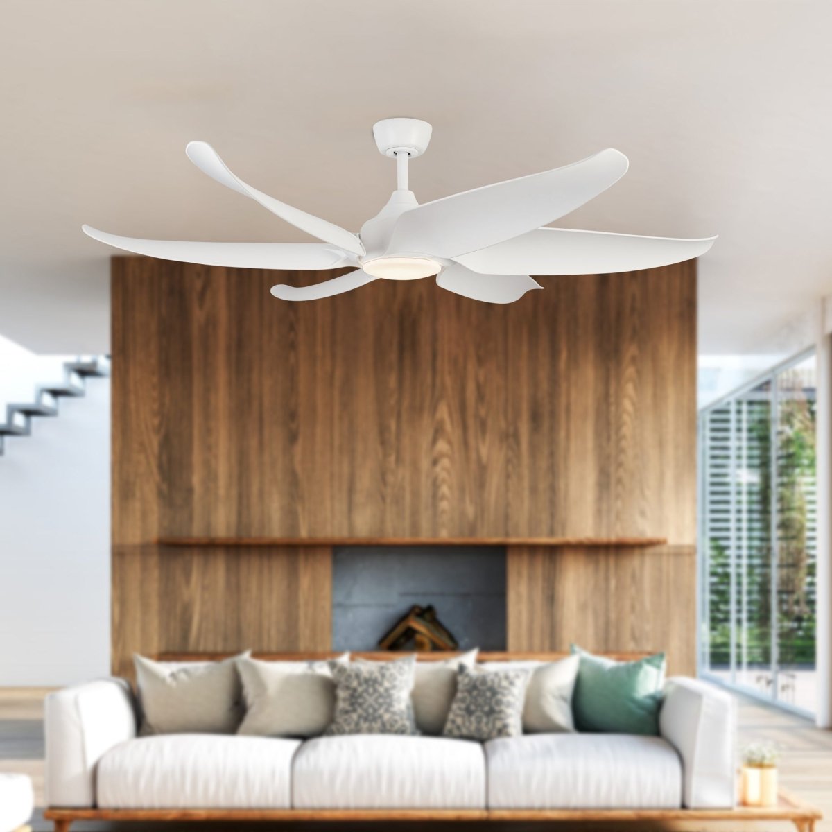 Ventilateur Coronado - Blanc mat 59 5/8" by Kuzco Lighting | Luminaires & cie