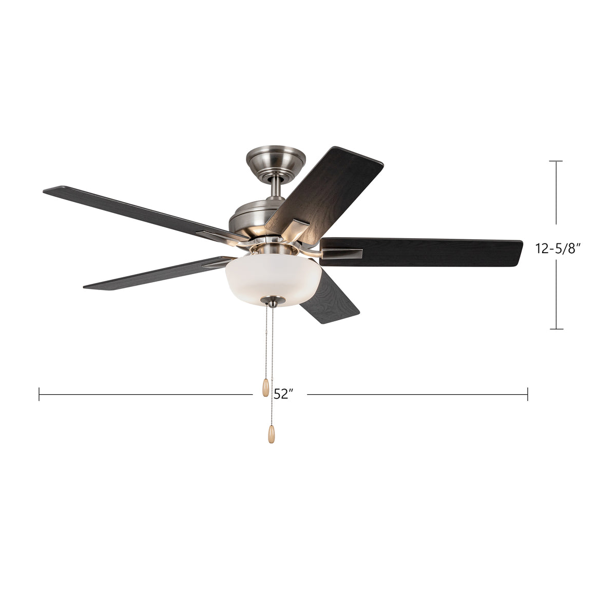 Ventilateur de plafond Erikson Ensemble luminaire avec chaînette, Noir – vue 5