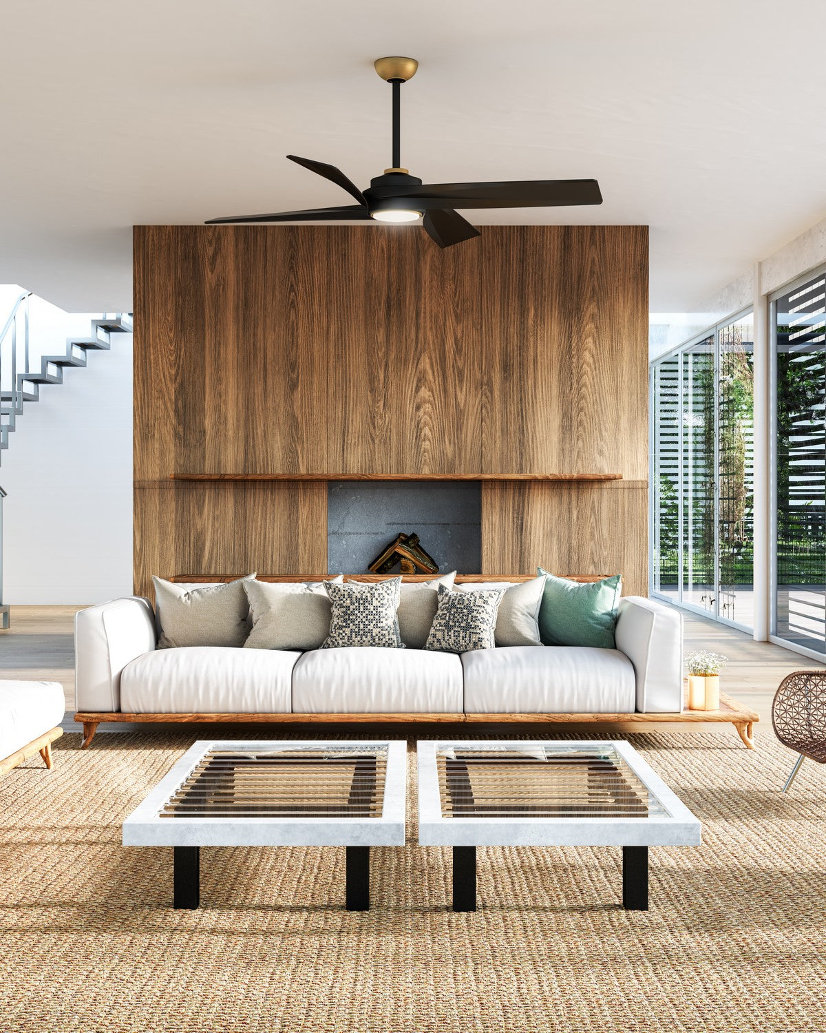 Ventilateur de plafond Horizon Or brossé – vue 8