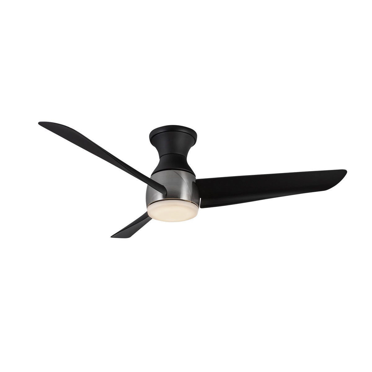 Ventilateur de plafond Thalia Nickel brossé / Noir, 14 1/8" – Kuzco Lighting